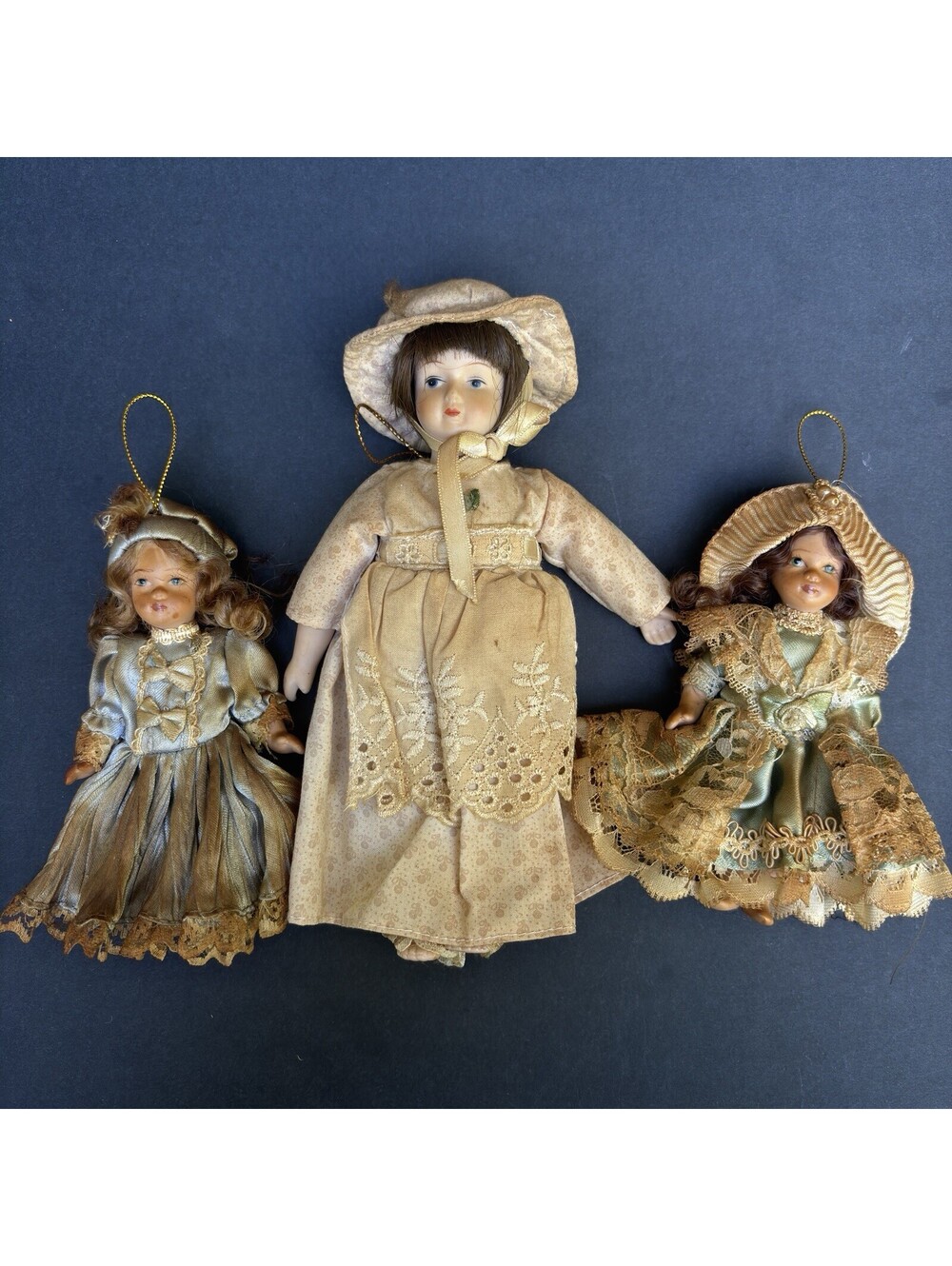 Tea Dyed Doll Ornaments